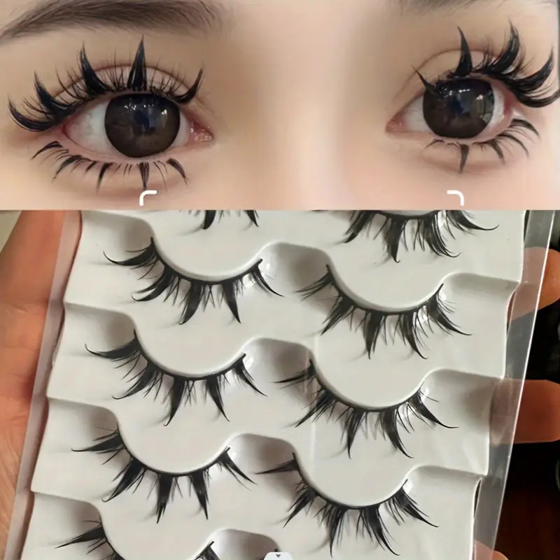 Eyelash Extension Anime Style - 5 Pairs of Anime-Style False Eyelashes,