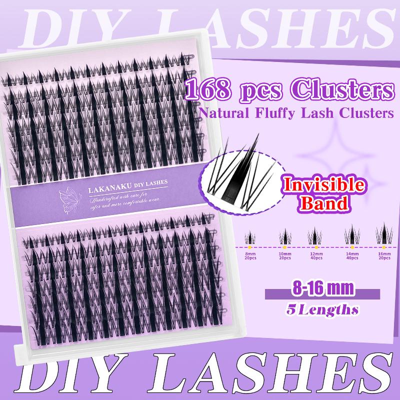 Eyelash Extension Cluster - Natural Eyelashes Lashes Cluster Individual Fluffy
