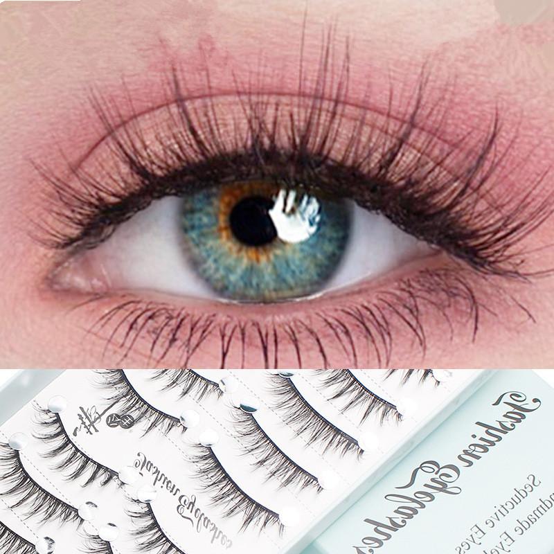 Eyelash Extension Cat Eye - 10 Pairs Natural Long Wispy Cat