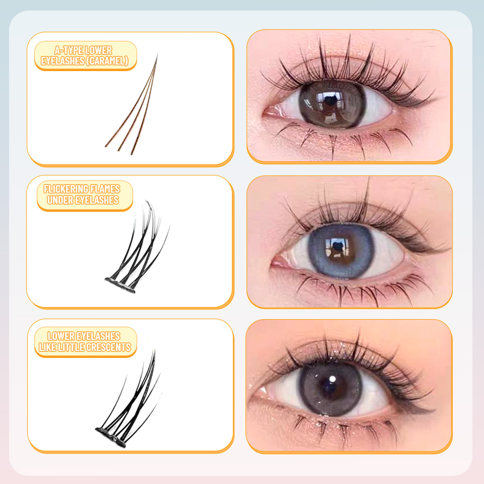 NEW 9 Styles DIY Lower Lash Cl - Eyelash Extension Anime Style ulasan dan harga