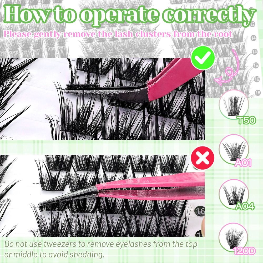 Natural Look False Eyelashes B - Eyelash Extension Cluster ulasan dan harga