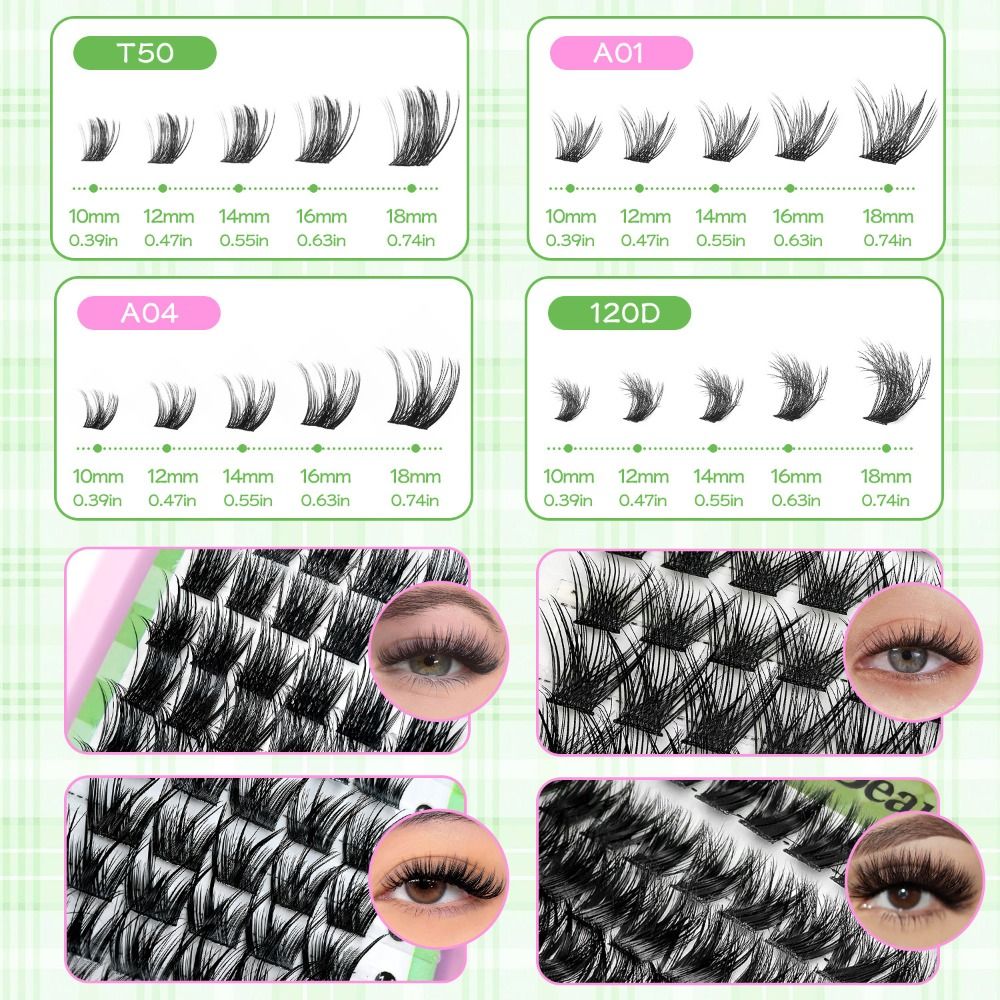 Natural Look False Eyelashes B - Eyelash Extension Cluster ulasan dan harga