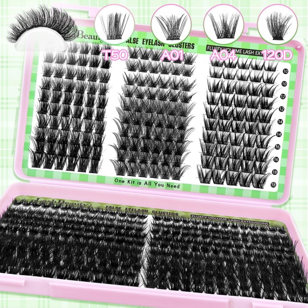 Natural Look False Eyelashes W - Eyelash Extension Cluster ulasan dan harga