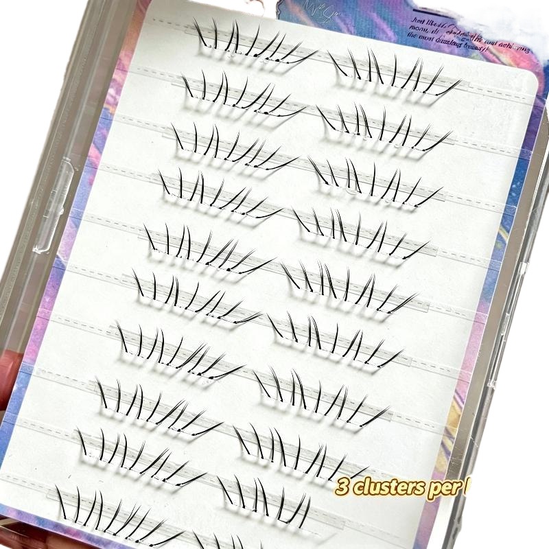 1 Set Comic Lower Lash Extensi - Eyelash Extension Cluster ulasan dan harga