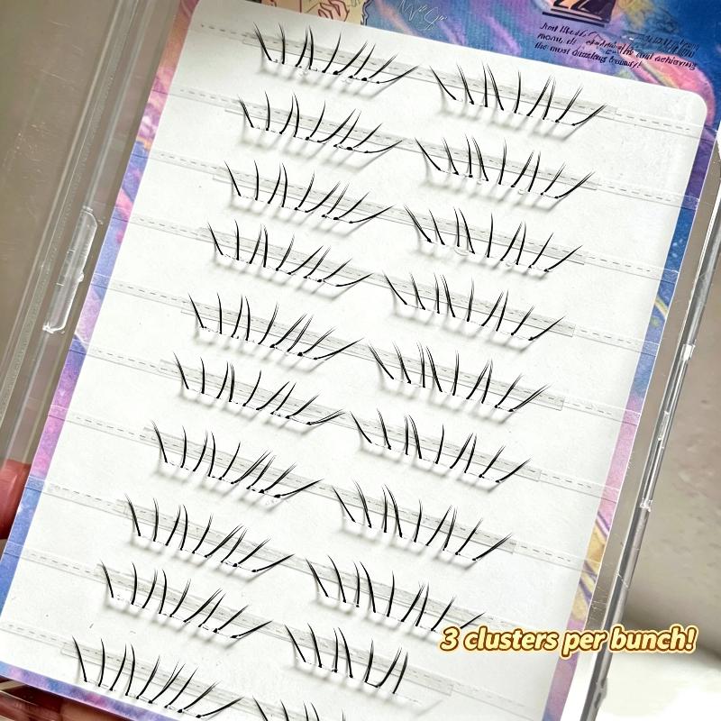 1 Set Comic Lower Lash Extensi - Eyelash Extension Cluster ulasan dan harga