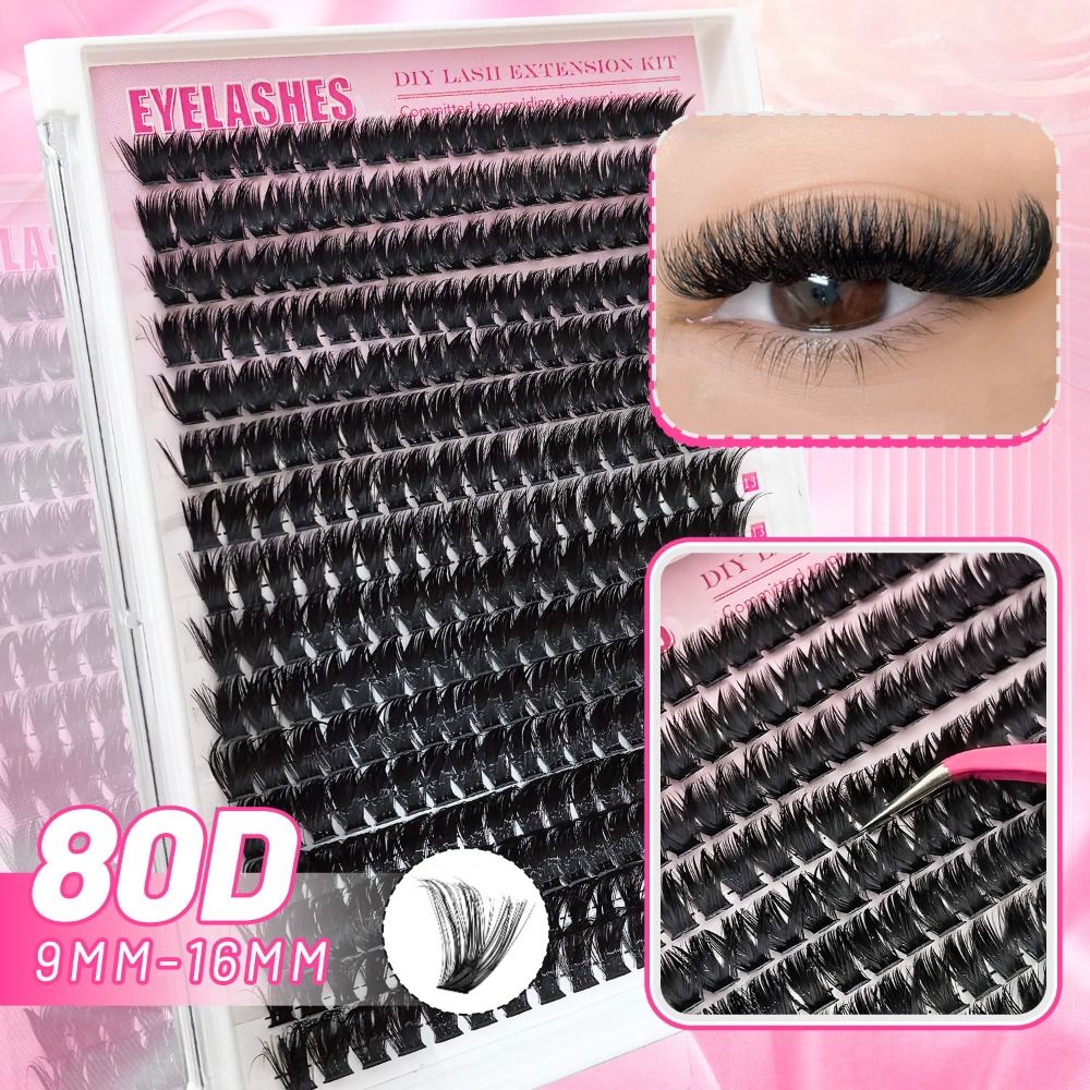 Natural Look False Eyelashes B - Eyelash Extension Cluster ulasan dan harga