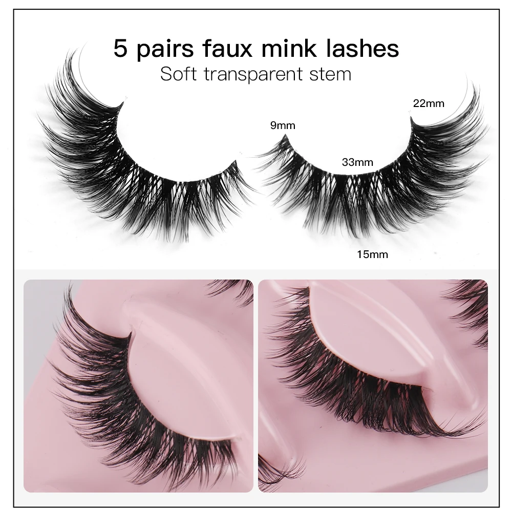 Cat Eye 5 Pairs 3D Natural Fal - Eyelash Extension Cat Eye ulasan dan harga
