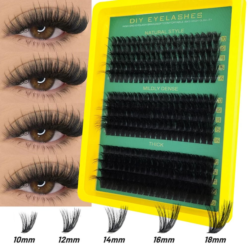 Natural Look False Eyelashes B - Eyelash Extension Cluster ulasan dan harga