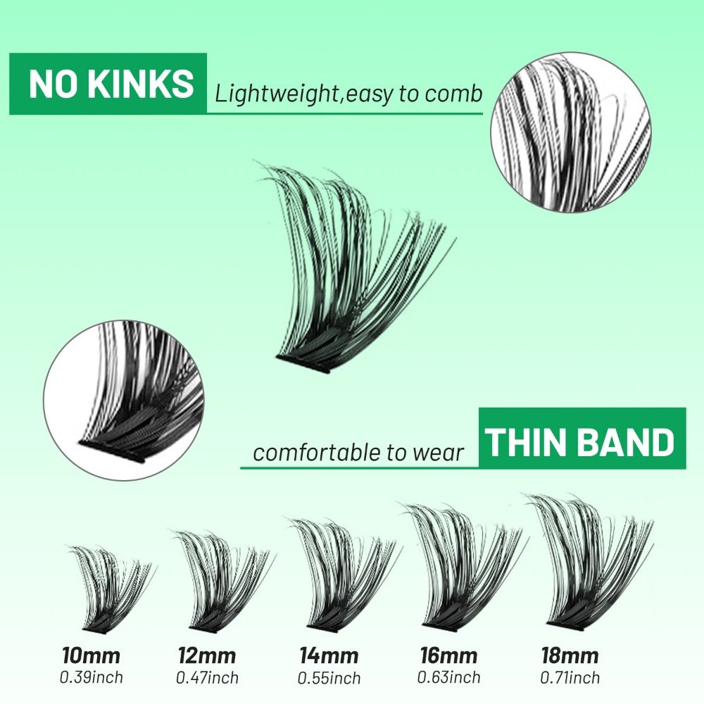 Natural Look False Eyelashes B - Eyelash Extension Cluster ulasan dan harga