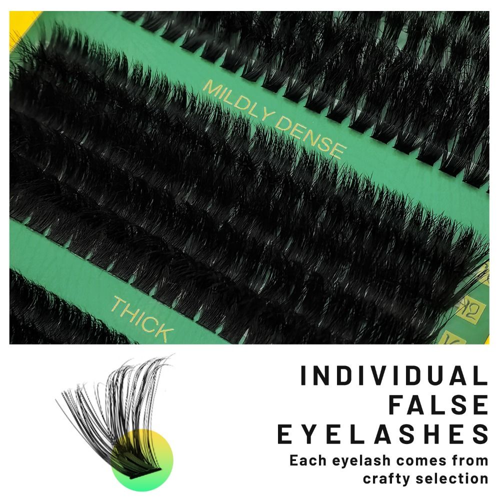 Natural Look False Eyelashes B - Eyelash Extension Cluster ulasan dan harga