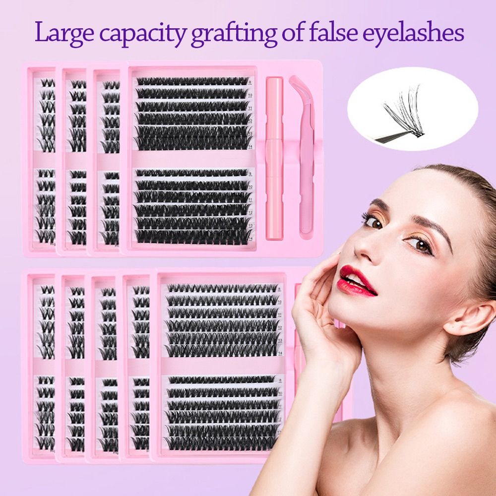 12 Rows Natural Look False Eye - Eyelash Extension Cluster ulasan dan harga