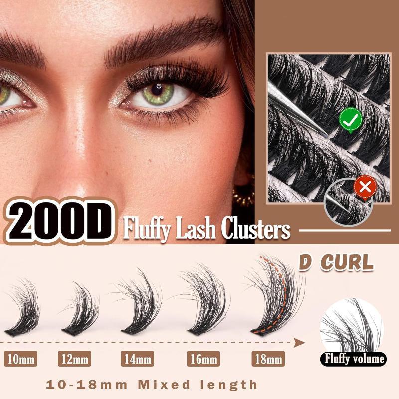 New Fluffy Thick Lash Clusters - Eyelash Extension Cluster ulasan dan harga