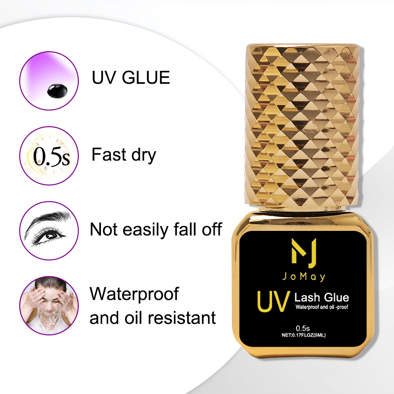 JOMAY Black UV Lash Glue 0.5S  - Eyelash Extension Uv ulasan dan harga