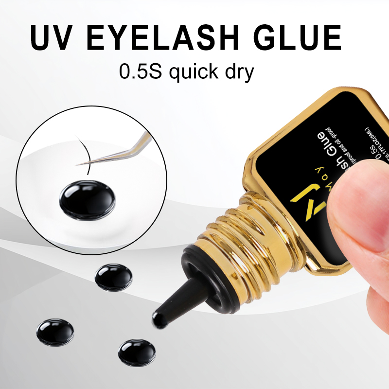 JOMAY Black UV Lash Glue 0.5S  - Eyelash Extension Uv ulasan dan harga