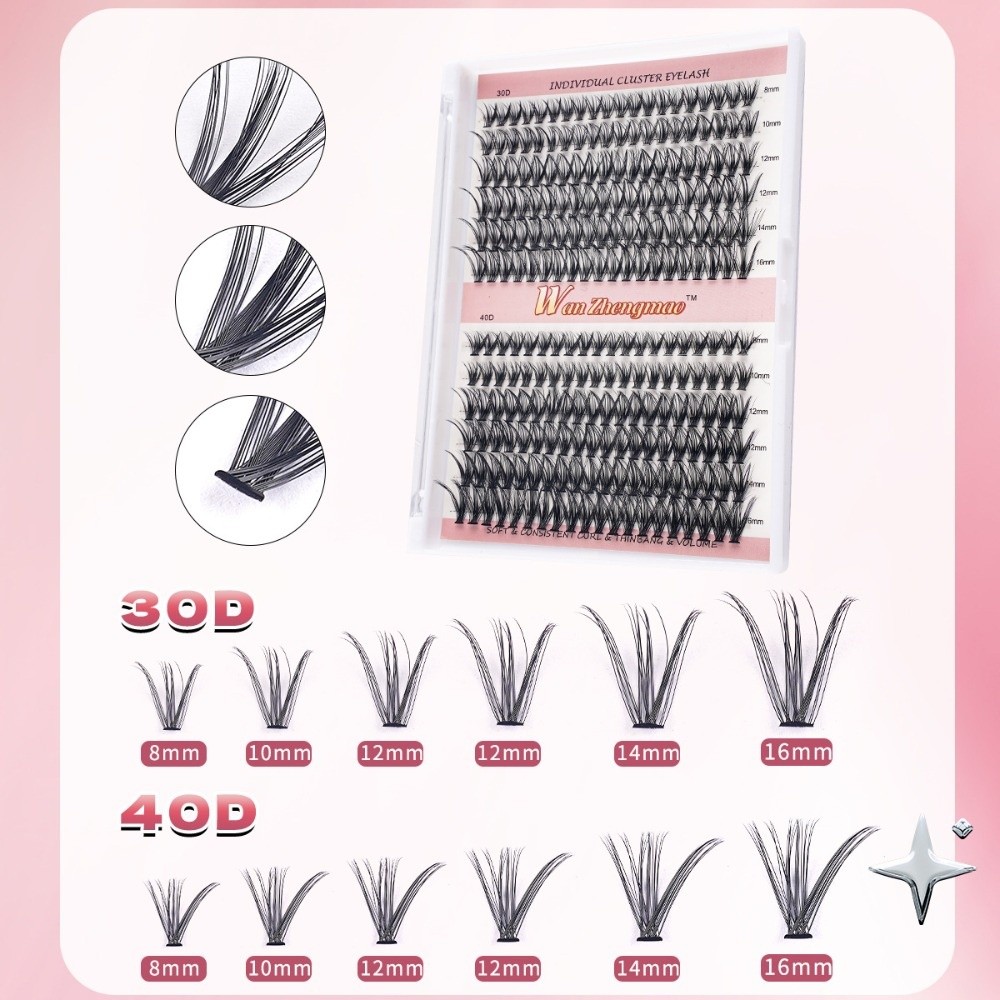 8-16mm Length False Eyelashes  - Eyelash Extension Cluster ulasan dan harga