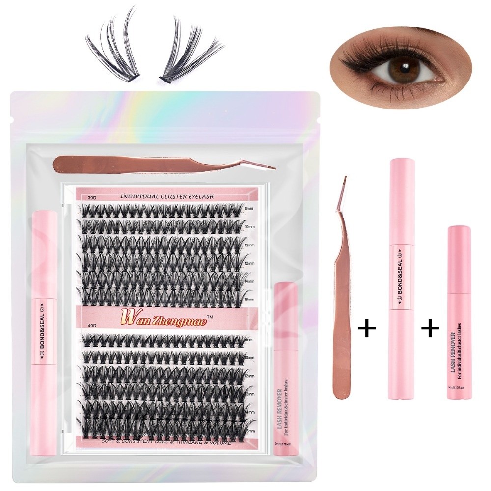 8-16mm Length False Eyelashes  - Eyelash Extension Cluster ulasan dan harga