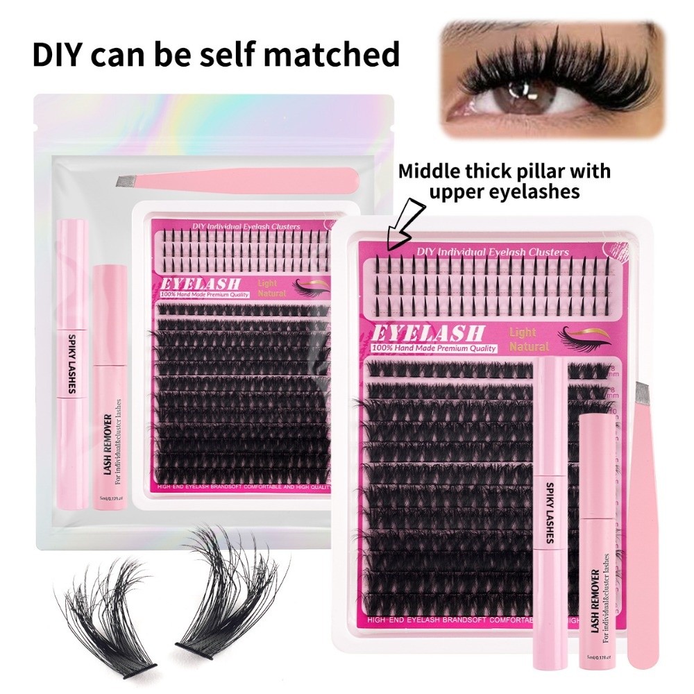 8-18mm Length False Eyelashes  - Eyelash Extension Cluster ulasan dan harga