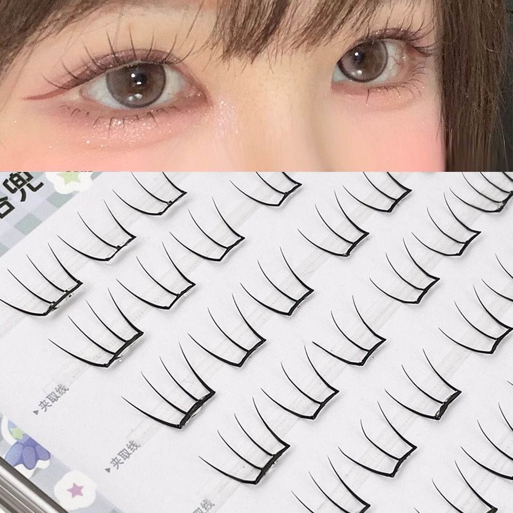60Pcs No Glue Individual Eyela - Eyelash Extension Anime Style ulasan dan harga